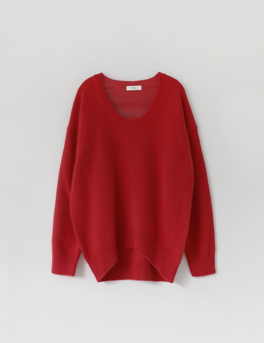 루즈핏 라운드넥 스웨터 [red]